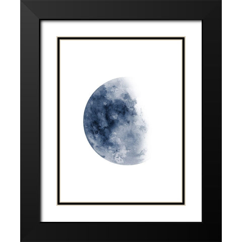 Blue Moon Waning No. 1 Black Modern Wood Framed Art Print with Double Matting by Wong, Brandon