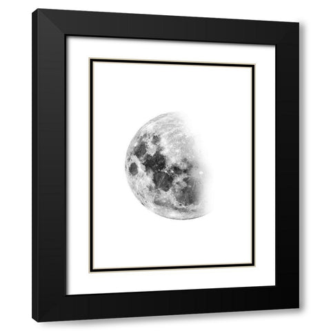 Moon Waning No. 1 Black Modern Wood Framed Art Print with Double Matting by Wong, Brandon