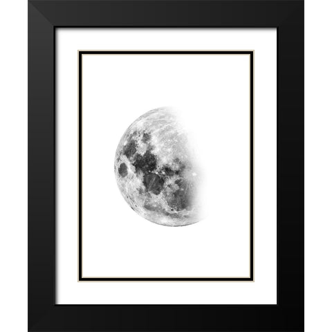 Moon Waning No. 1 Black Modern Wood Framed Art Print with Double Matting by Wong, Brandon