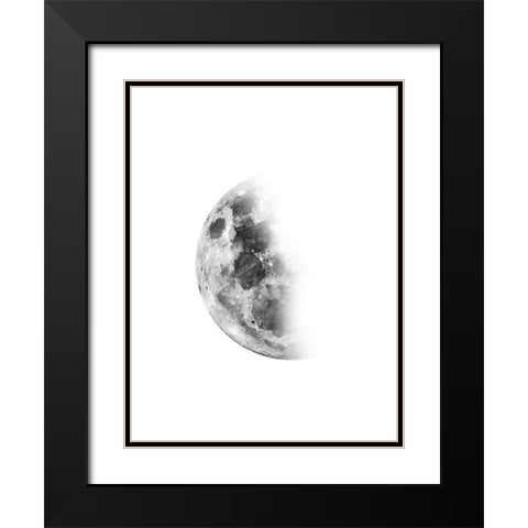 Moon Waning No. 2 Black Modern Wood Framed Art Print with Double Matting by Wong, Brandon