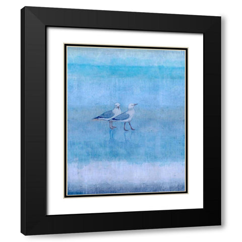 Sky Blue Sea Gals Black Modern Wood Framed Art Print with Double Matting by Wiley, Marta