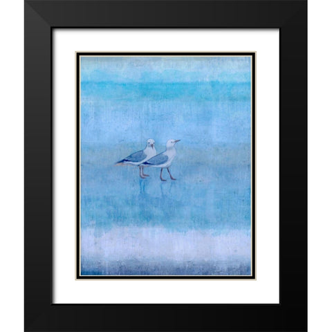 Sky Blue Sea Gals Black Modern Wood Framed Art Print with Double Matting by Wiley, Marta