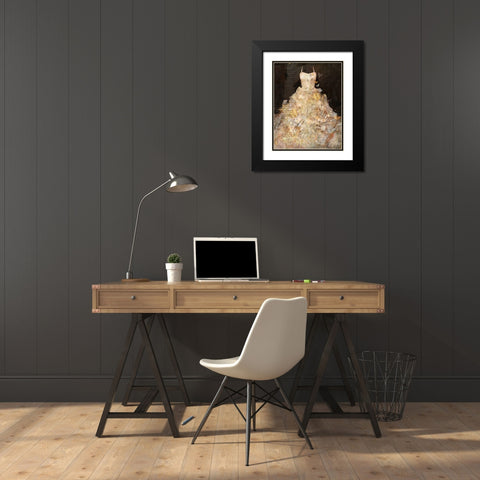 Butterfly Dress Black Modern Wood Framed Art Print with Double Matting by Wiley, Marta