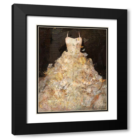 Butterfly Dress Black Modern Wood Framed Art Print with Double Matting by Wiley, Marta