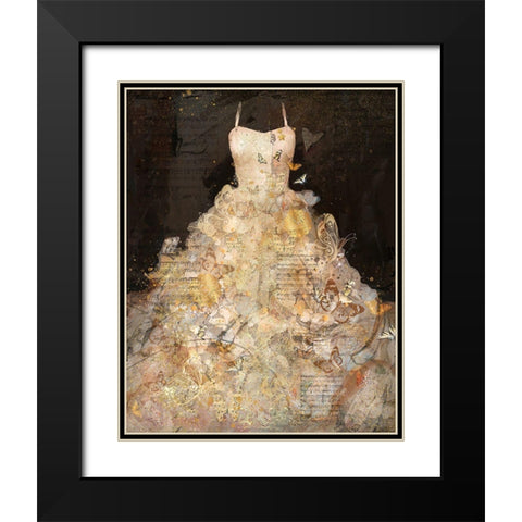 Butterfly Dress Black Modern Wood Framed Art Print with Double Matting by Wiley, Marta