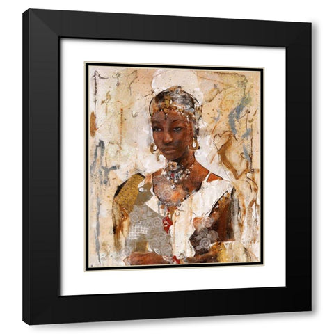 Tranquility No. 1 Black Modern Wood Framed Art Print with Double Matting by Wiley, Marta