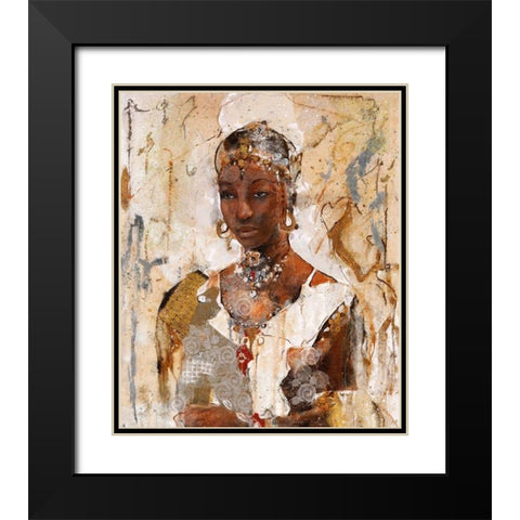 Tranquility No. 1 Black Modern Wood Framed Art Print with Double Matting by Wiley, Marta