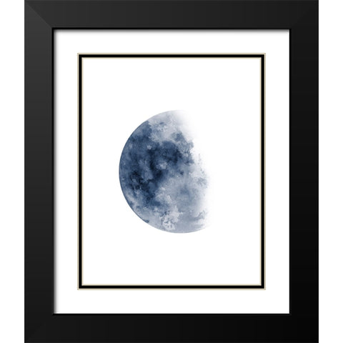 Phases Of The Moon No. 1 Black Modern Wood Framed Art Print with Double Matting by Wong, Brandon
