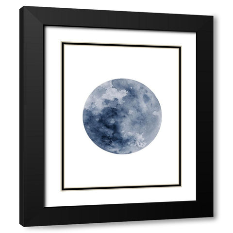 Phases Of The Moon No. 2 Black Modern Wood Framed Art Print with Double Matting by Wong, Brandon