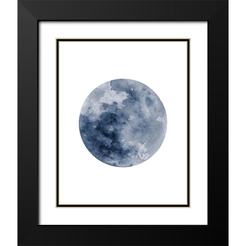Phases Of The Moon No. 2 Black Modern Wood Framed Art Print with Double Matting by Wong, Brandon