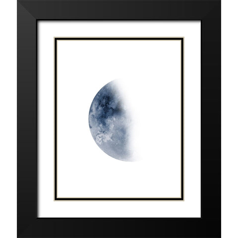 Phases Of The Moon No. 3 Black Modern Wood Framed Art Print with Double Matting by Wong, Brandon
