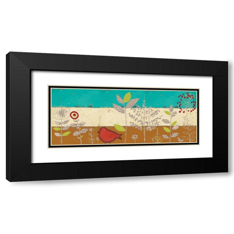 Le Jardin Press Panel III Black Modern Wood Framed Art Print with Double Matting by Pinto, Patricia