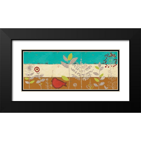 Le Jardin Press Panel III Black Modern Wood Framed Art Print with Double Matting by Pinto, Patricia