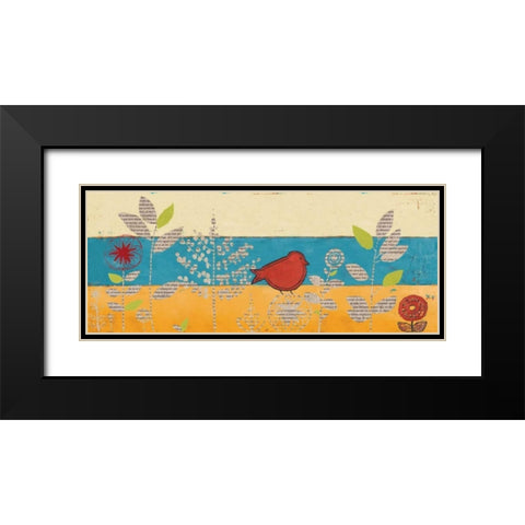 Le Jardin Press Panel II Black Modern Wood Framed Art Print with Double Matting by Pinto, Patricia