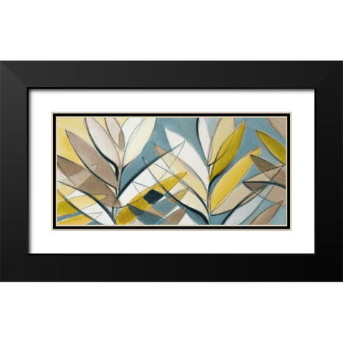 Rich Palm Abstract Panel Black Modern Wood Framed Art Print with Double Matting by Loreth, Lanie