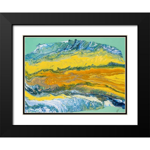 Yellowstone Black Modern Wood Framed Art Print with Double Matting by Mercado, M.