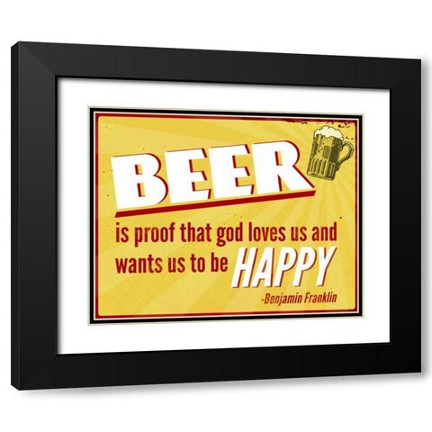 Drinking Inspiration I Black Modern Wood Framed Art Print with Double Matting by SD Graphics Studio