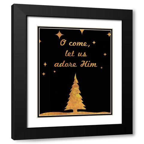O Christmas I Black Modern Wood Framed Art Print with Double Matting by Studio, Sd Graphics