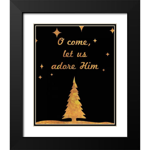 O Christmas I Black Modern Wood Framed Art Print with Double Matting by Studio, Sd Graphics