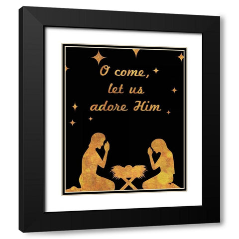 O Christmas I Black Modern Wood Framed Art Print with Double Matting by Studio, Sd Graphics