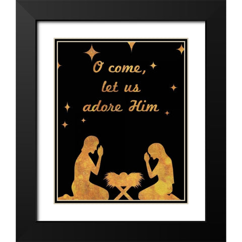 O Christmas I Black Modern Wood Framed Art Print with Double Matting by Studio, Sd Graphics
