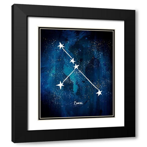 Cancer Black Modern Wood Framed Art Print with Double Matting by Papa, Kat