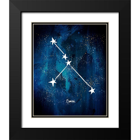Cancer Black Modern Wood Framed Art Print with Double Matting by Papa, Kat