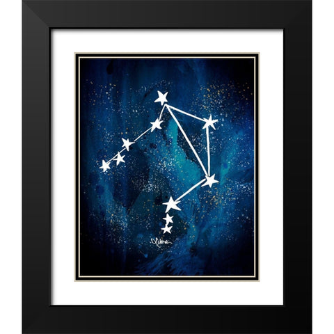 Libra Black Modern Wood Framed Art Print with Double Matting by Papa, Kat