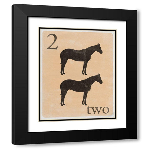 Count by Farm Animals II Black Modern Wood Framed Art Print with Double Matting by SD Graphics Studio