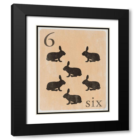 Count by Farm Animals VI Black Modern Wood Framed Art Print with Double Matting by SD Graphics Studio