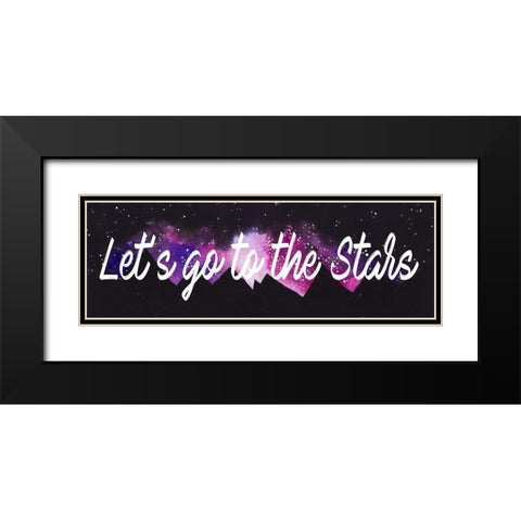 Lets Go To The Stars Black Modern Wood Framed Art Print with Double Matting by Bucheli, Amaya