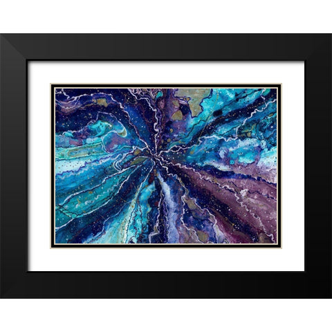 Deep Galaxy Black Modern Wood Framed Art Print with Double Matting by Bucheli, Amaya