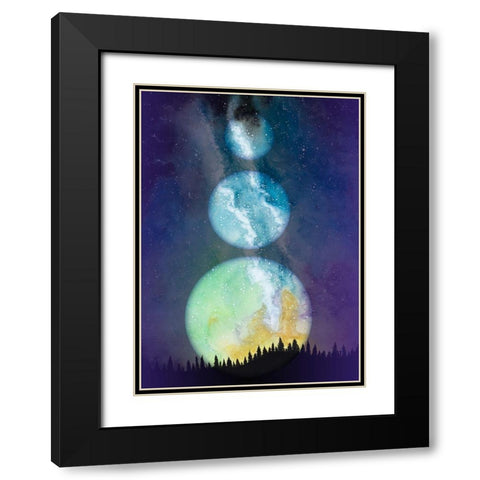 Within Space Black Modern Wood Framed Art Print with Double Matting by Bucheli, Amaya
