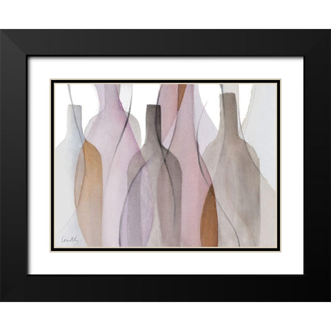 Midnight Crowd Black Modern Wood Framed Art Print with Double Matting by Loreth, Lanie