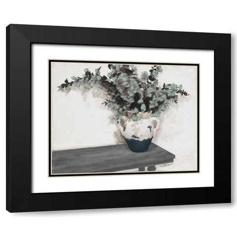 Farmhouse Vase Black Modern Wood Framed Art Print with Double Matting by Hakimipour, Tiffany