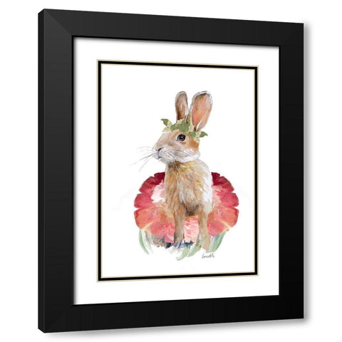 Ballet Bunny I Black Modern Wood Framed Art Print with Double Matting by Loreth, Lanie