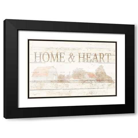 Home and Heart Black Modern Wood Framed Art Print with Double Matting by Mabat, Ynon