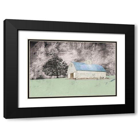 Midnight Storms Black Modern Wood Framed Art Print with Double Matting by Mabat, Ynon