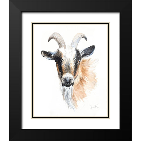 Goat II Black Modern Wood Framed Art Print with Double Matting by Loreth, Lanie
