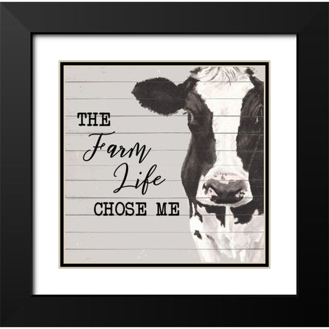 The Farm Life Black Modern Wood Framed Art Print with Double Matting by Green, Jenny