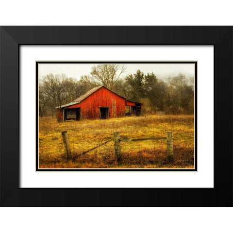 In the Country Black Modern Wood Framed Art Print with Double Matting by Amos, Andy
