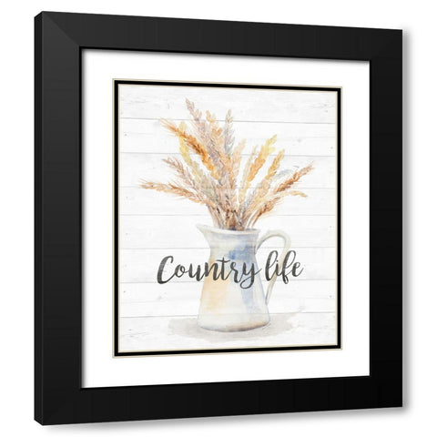 Country Life Black Modern Wood Framed Art Print with Double Matting by Loreth, Lanie