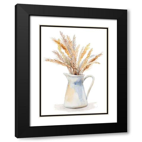 Wheat in Pitcher Black Modern Wood Framed Art Print with Double Matting by Loreth, Lanie