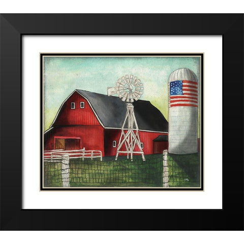USA Silo Black Modern Wood Framed Art Print with Double Matting by Medley, Elizabeth