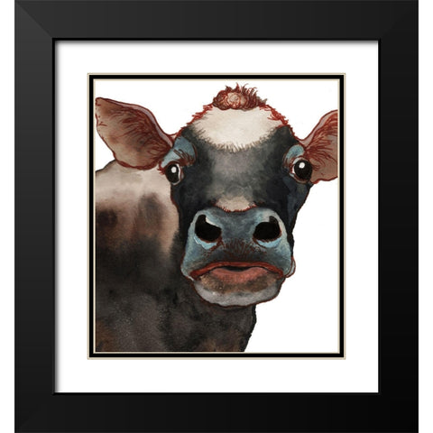 Bessie Black Modern Wood Framed Art Print with Double Matting by Medley, Elizabeth