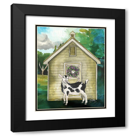 Goat Shed II Black Modern Wood Framed Art Print with Double Matting by Medley, Elizabeth