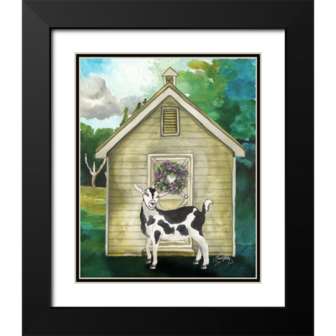 Goat Shed II Black Modern Wood Framed Art Print with Double Matting by Medley, Elizabeth