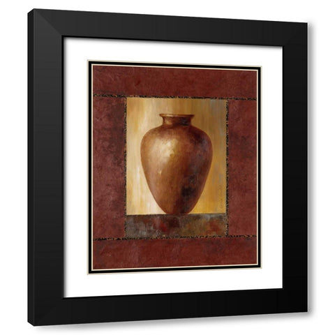 Mahogany Pottery Vase Black Modern Wood Framed Art Print with Double Matting by Loreth, Lanie