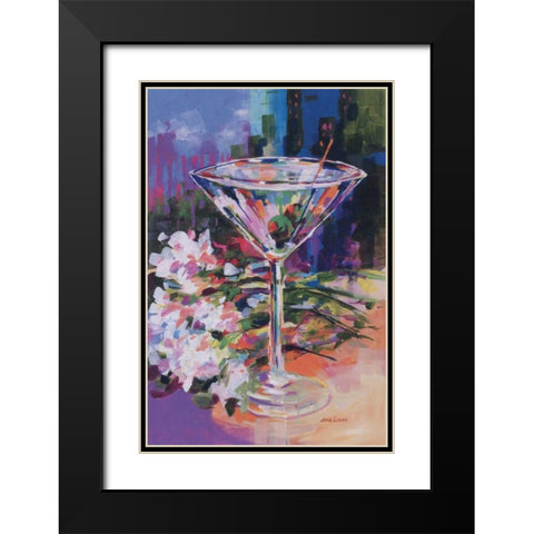 N.Y. Martini Black Modern Wood Framed Art Print with Double Matting by Slivka, Jane