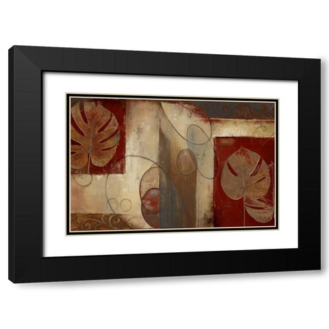 Inspiration in Crimson Black Modern Wood Framed Art Print with Double Matting by Pinto, Patricia
